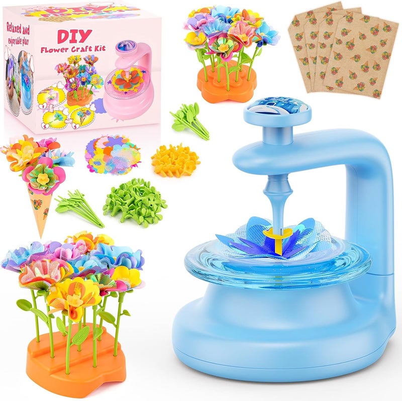 cosone Fabric Flower Bouquets Toys, Arts and Crafts Kits for Kids Age 3-12, Valentines Day Gift, Ideal Gifts for Preschool Girls, Educational Handmade Frozen Toy for Girls Ages 3 4 5 6 7 8 9 - Image 1